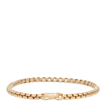 David Yurman 18K Yellow Gold 4mm Box Chain Bracelet 1 of 4