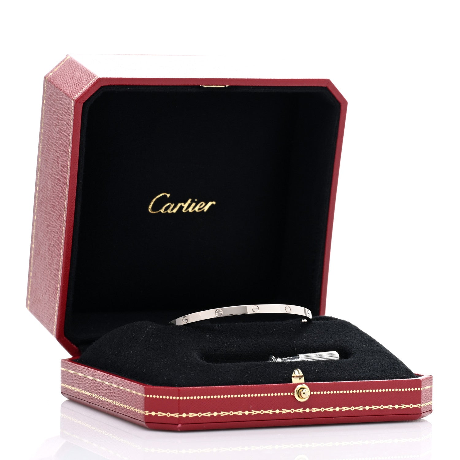 Cartier 18K White Gold Small LOVE Bracelet 17 5 of 5