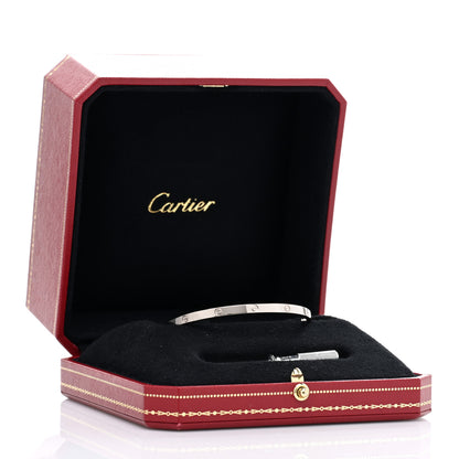 Cartier 18K White Gold Small LOVE Bracelet 17 5 of 5