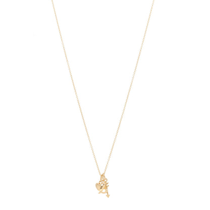 Tiffany 18K Yellow Gold Ampersand Arrow Heart Pendant Necklace 1 of 5