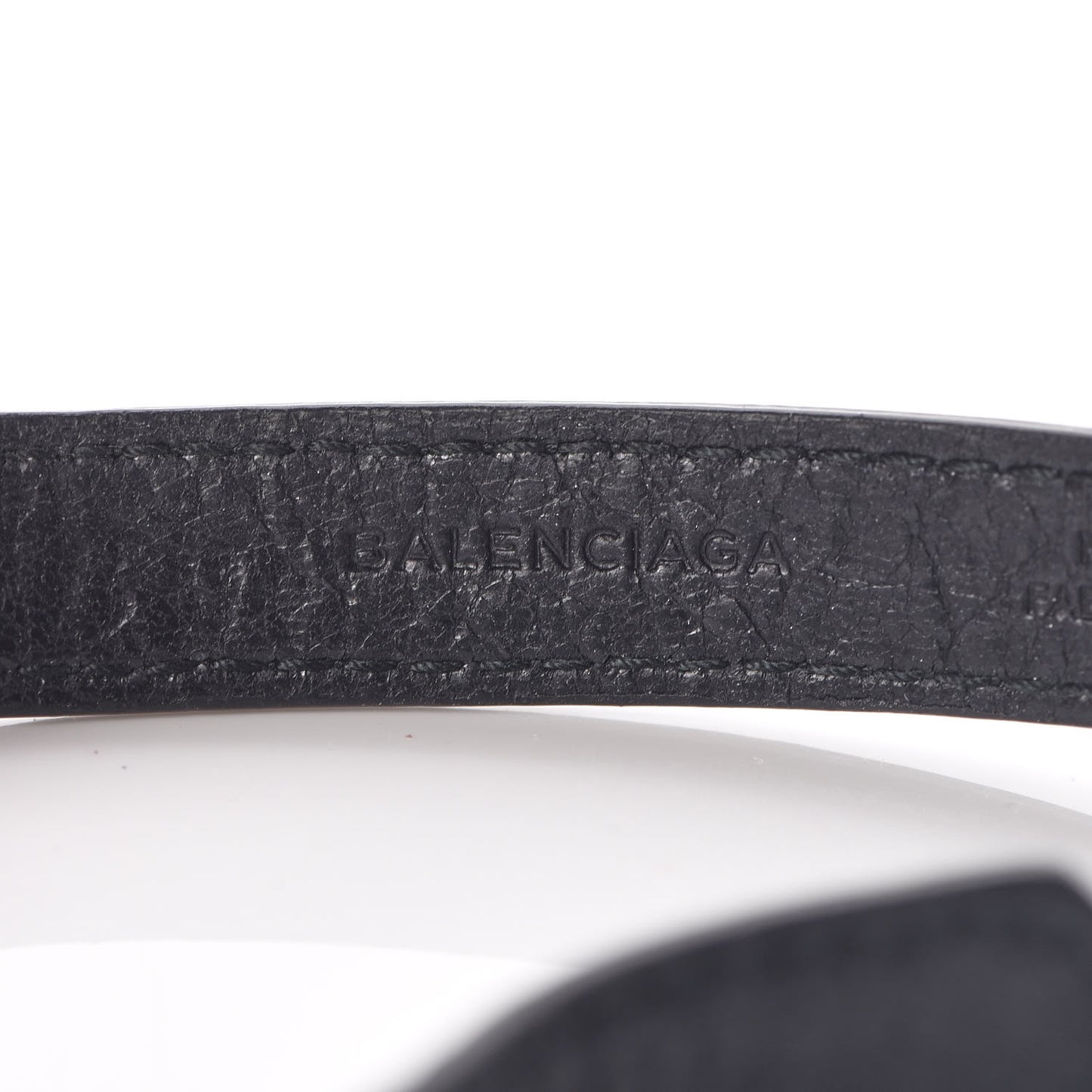 Agneau Arena Classic Hardware Triple Tour Bracelet S Black