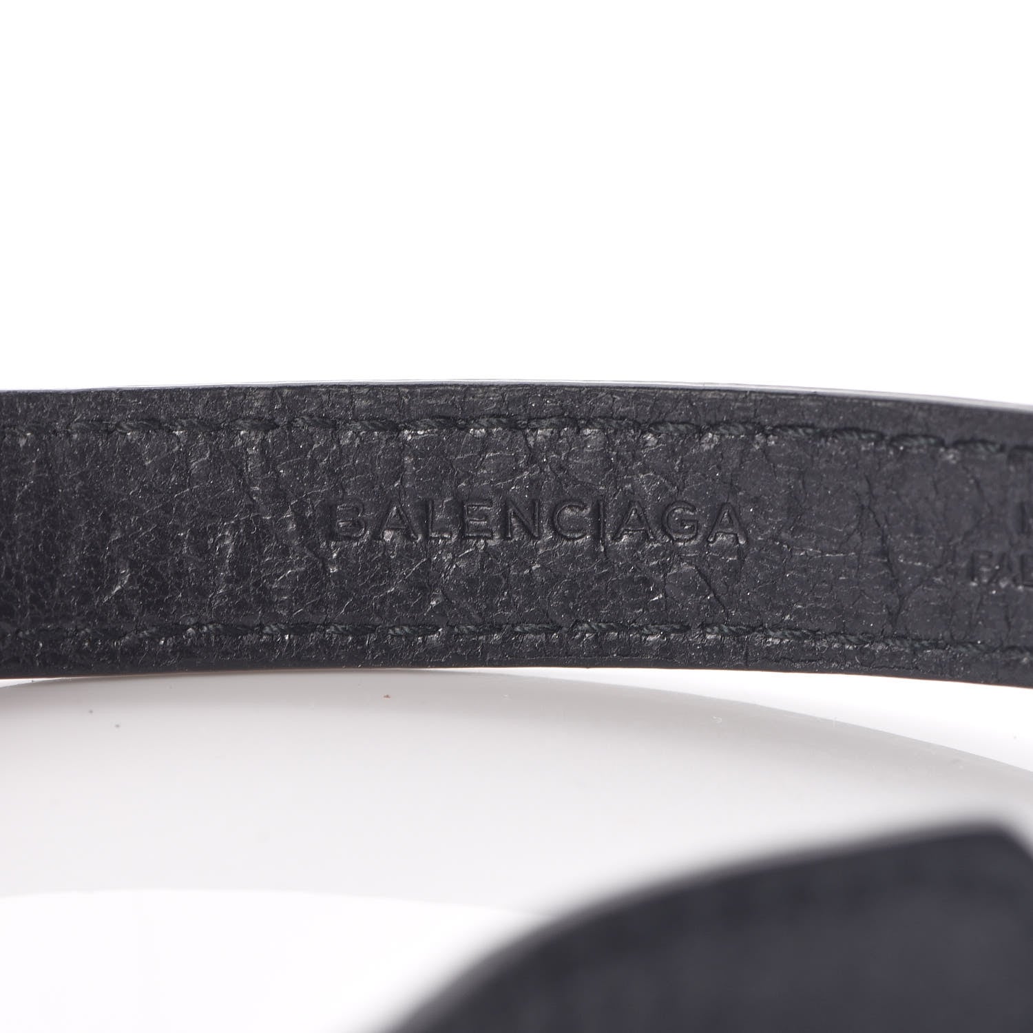 Balenciaga Agneau Arena Classic Hardware Triple Tour Bracelet S Black 6 of 6