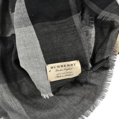 Burberry Cashmere Giant Check Lightweight Scarf Grey 4 of 4
