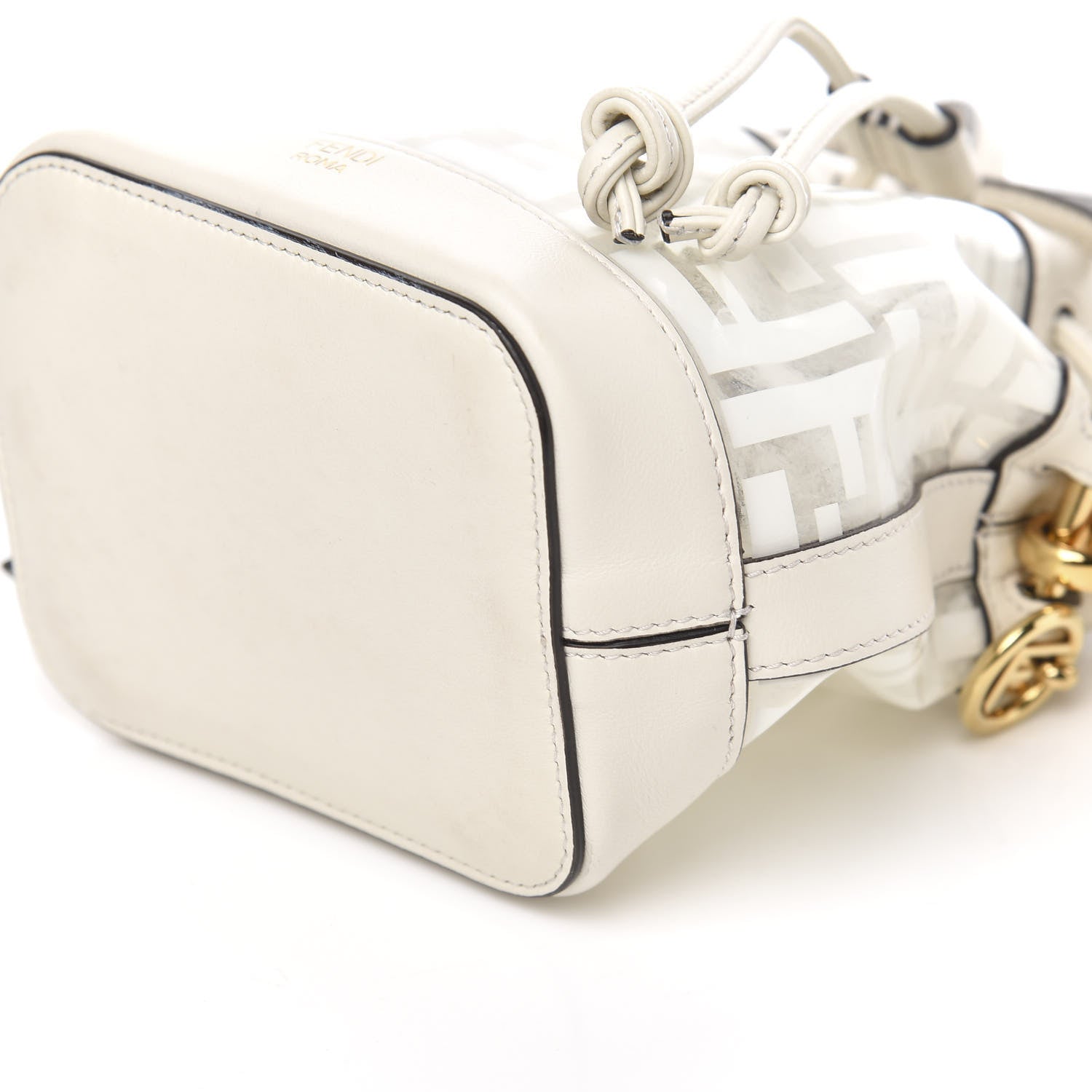 Fendi TPU FF Vitello Grace F is Fendi Mini Mon Tresor Bucket Bag White 9 of 10