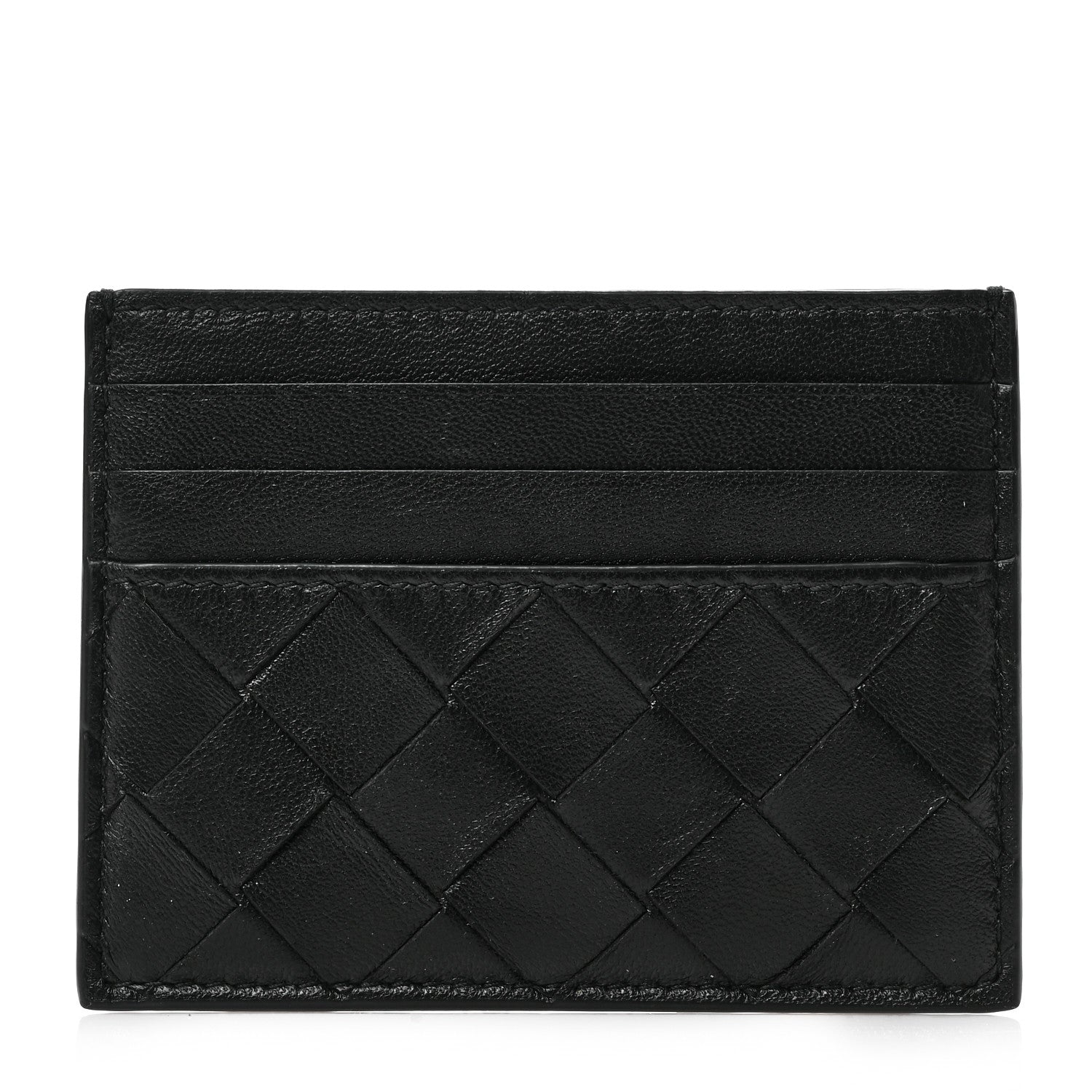 Bottega Veneta Nappa Intrecciato VN Card Case Black 1 of 6