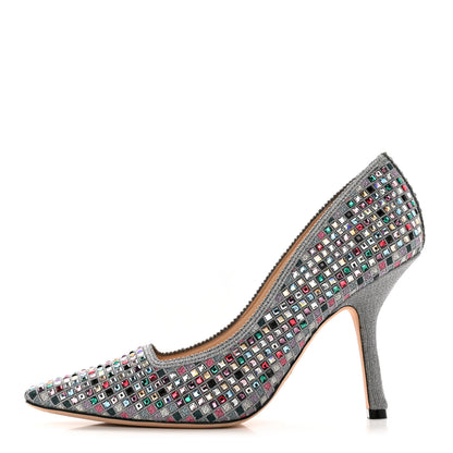 Christian Dior Crystal Embellished Dior Capture 100mm Pumps 41 Metal Grey 1 of 8