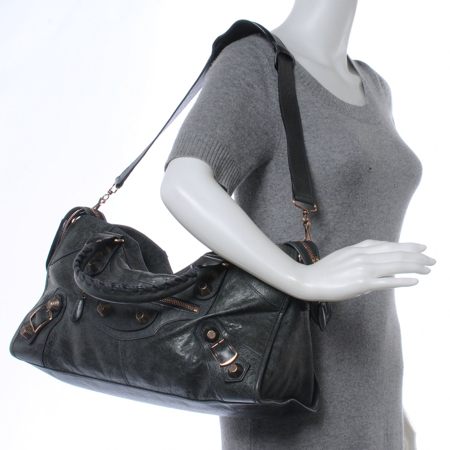 Balenciaga Agneau Giant 21 Rose Gold Hardware Part Time Anthracite 2 of 8