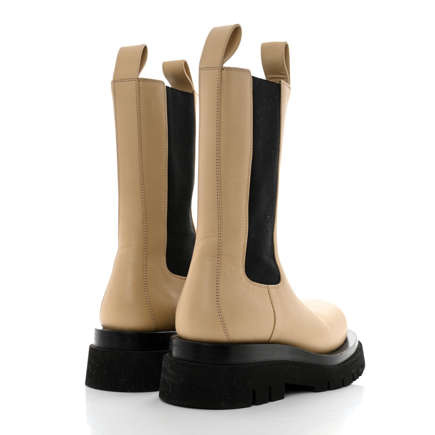 Bottega Veneta Calfskin The Lug Chelsea 55mm Boots 37.5 Cane Sugar 4 of 8