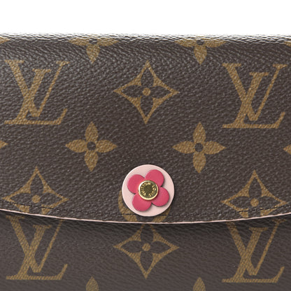 Louis Vuitton Monogram Bloom Flower Emilie Wallet Fuchsia 9 of 10