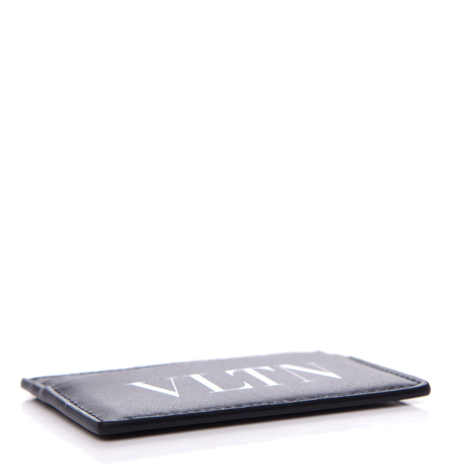 Valentino Garavani Calfskin VLTN Card Holder Black White 4 of 6