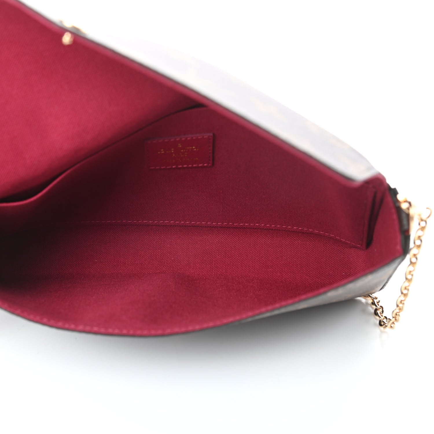 Louis Vuitton Monogram Pochette Felicie Chain Wallet Fuchsia 7 of 13