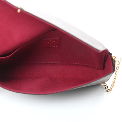 Louis Vuitton Monogram Pochette Felicie Chain Wallet Fuchsia 7 of 13