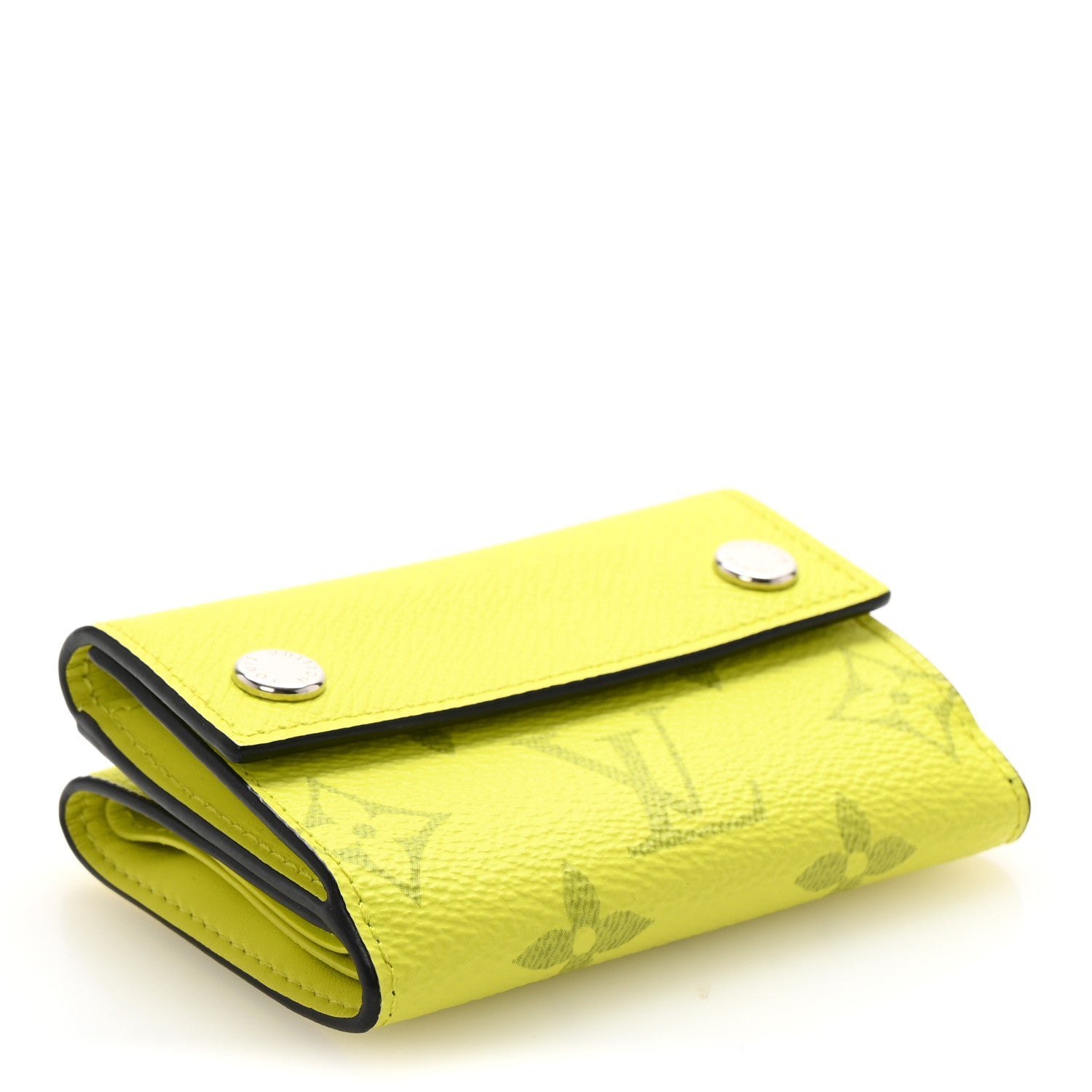Louis Vuitton Monogram Taiga Discovery Compact Wallet Yellow 4 of 7