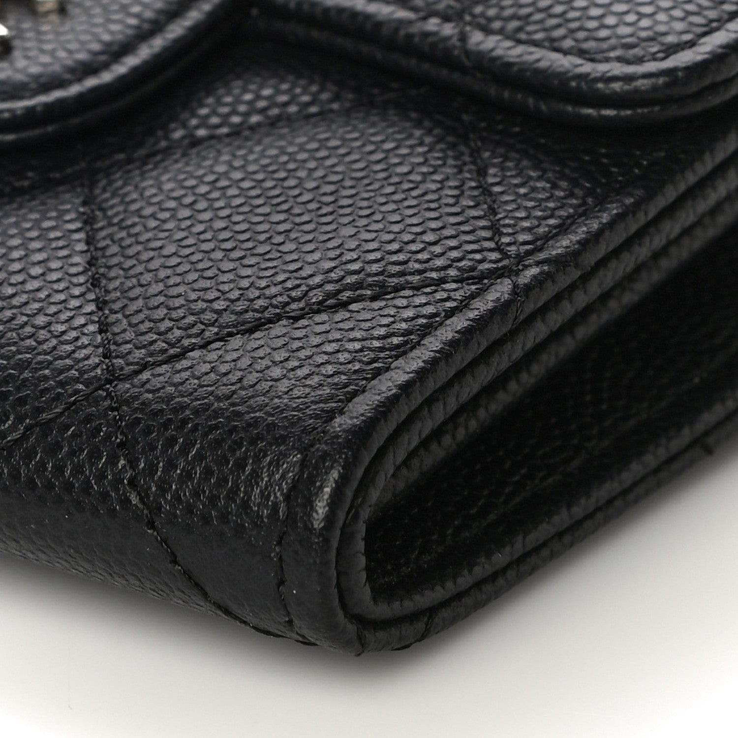 Chanel Caviar Quilted Flap Card Holder On Chain Black 6 of 11