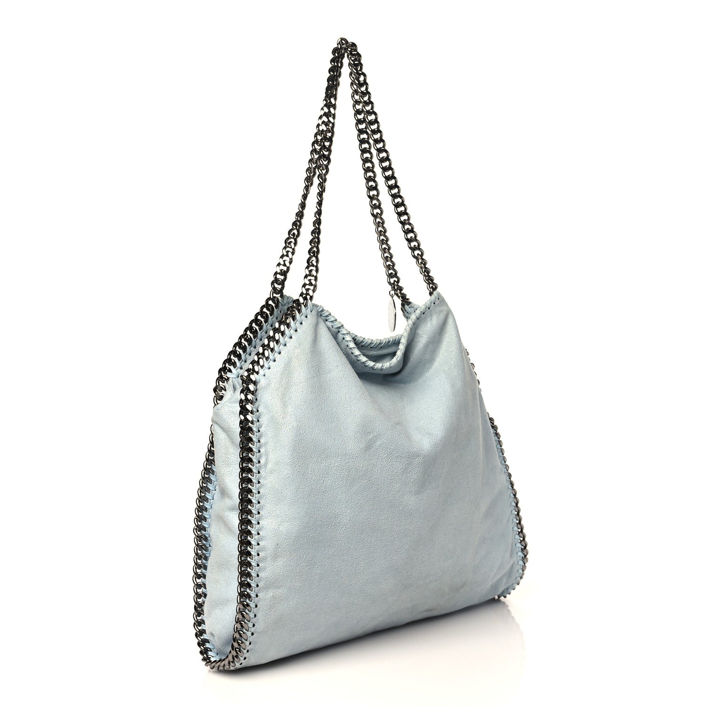 Shaggy Deer Falabella Fold Over Tote Light Blue