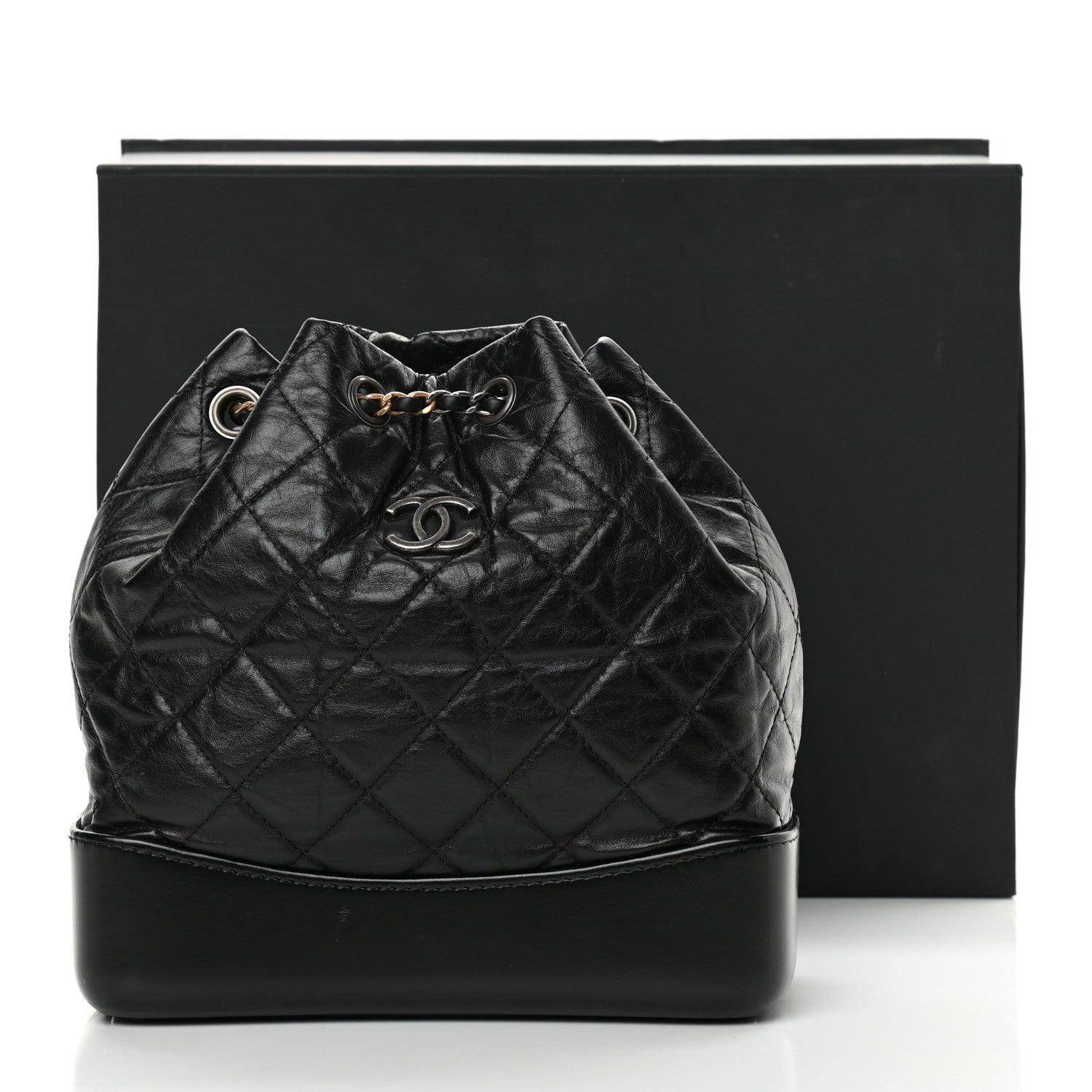 Chanel Aged Calfskin Quilted Small Gabrielle Backpack Black 13 of 13