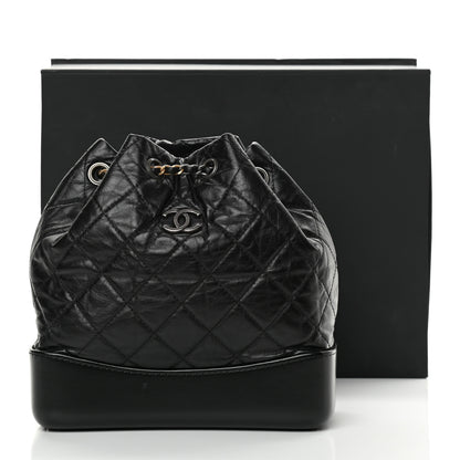 Chanel Aged Calfskin Quilted Small Gabrielle Backpack Black 13 of 13