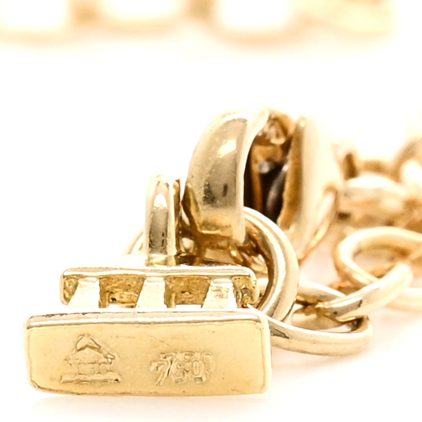 18K Yellow Gold Extra Small Oval Chain Necklace 18"