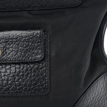 Prada Tessuto Nylon Cervo Deerskin Tote Black 8 of 11