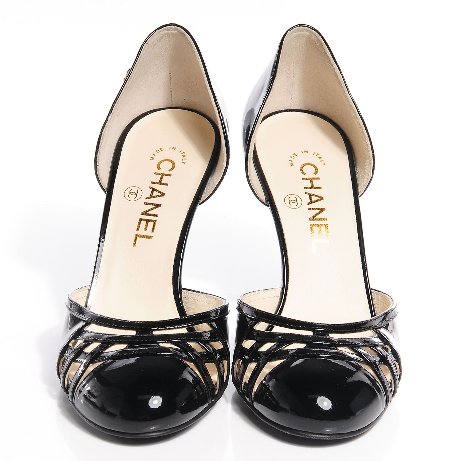 Chanel Patent CC Pumps 38 Black 2 of 6