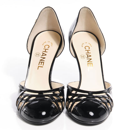 Chanel Patent CC Pumps 38 Black 2 of 6