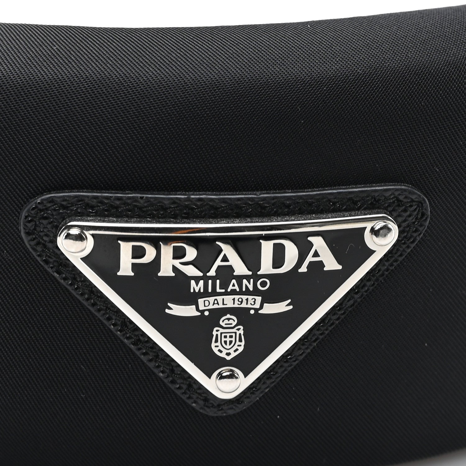 Prada Re-Nylon Metal Triangle Logo Headband Black 6 of 7