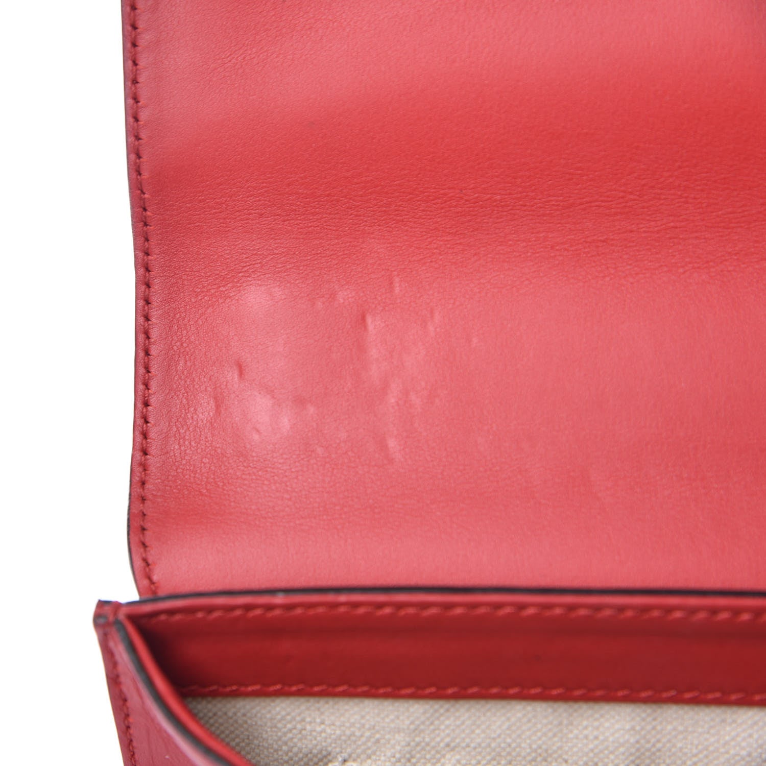 Gucci Calfskin Peony Small Chain Shoulder Bag Hibiscus Red 10 of 10