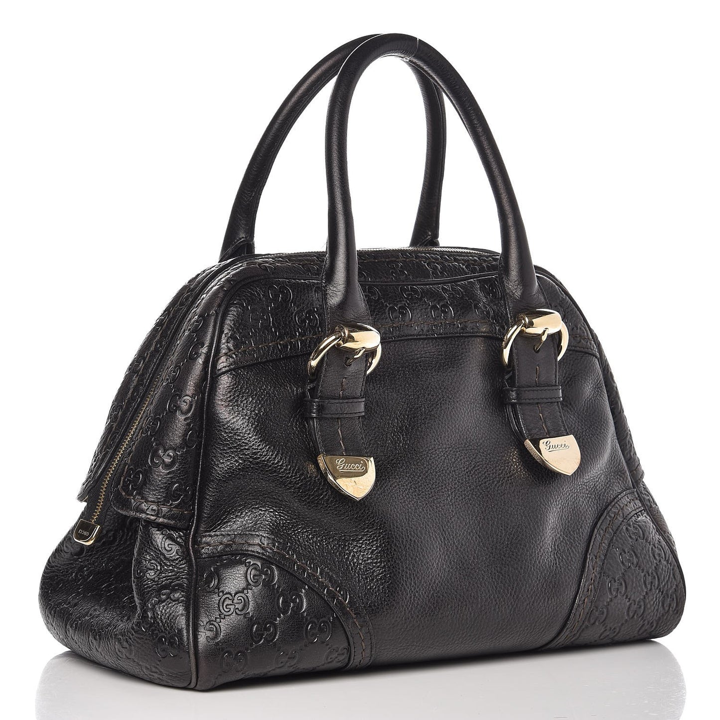 Guccissima Signoria Large Dome Bag Black