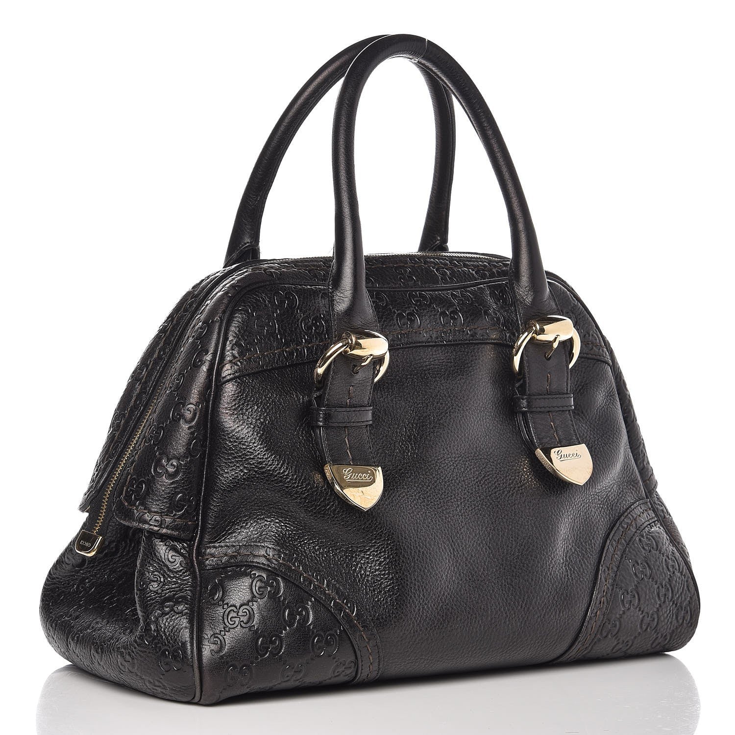 Gucci Guccissima Signoria Large Dome Bag Black 3 of 11