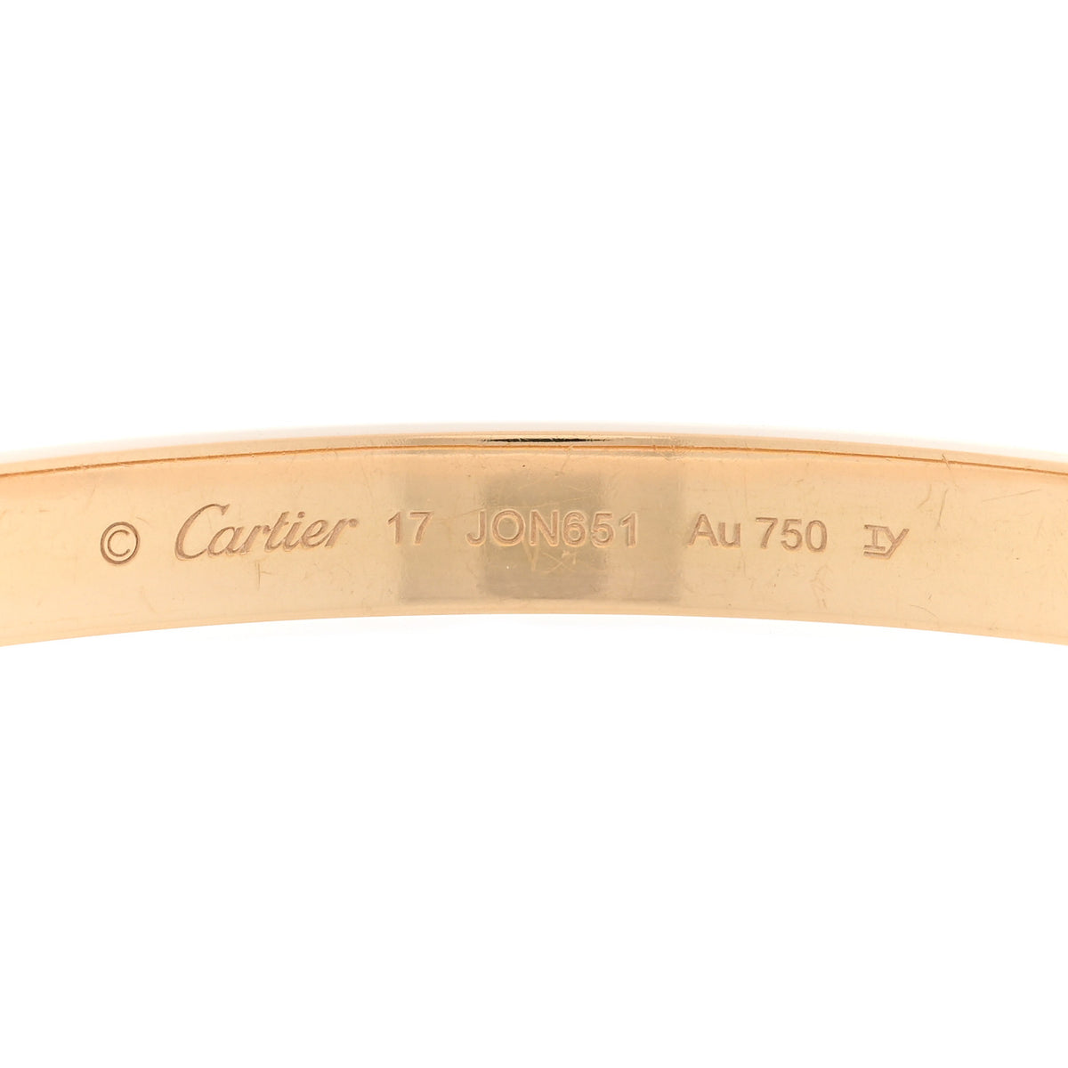 Cartier 18K Yellow Gold LOVE Bracelet 17 3 of 8
