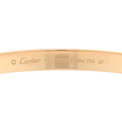Cartier 18K Yellow Gold LOVE Bracelet 17 3 of 8