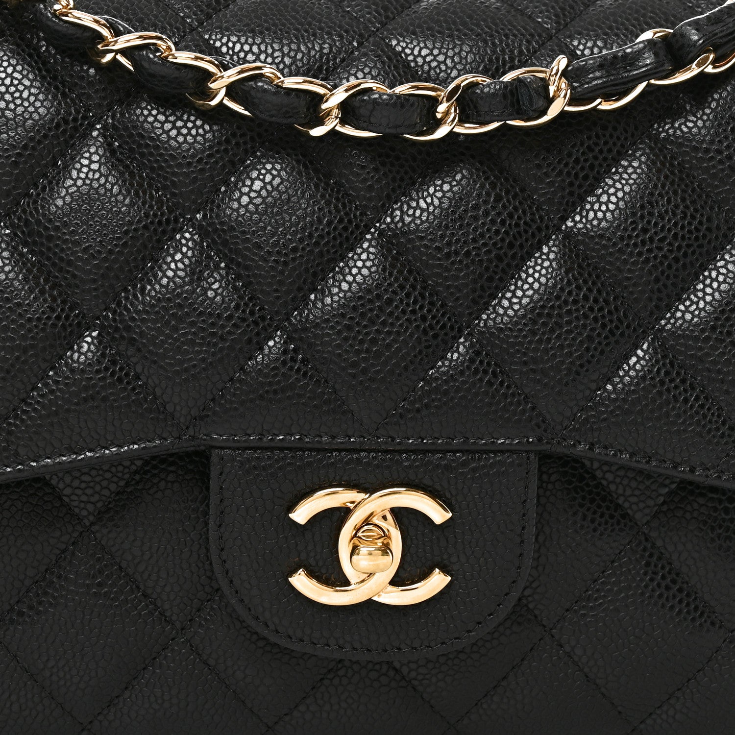 Chanel Caviar Quilted Jumbo Double Flap Black 8 of 10