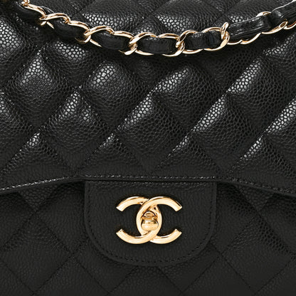 Chanel Caviar Quilted Jumbo Double Flap Black 8 of 10