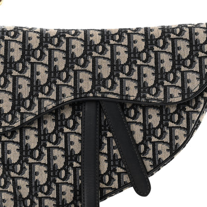 Christian Dior Oblique Saddle Bag Blue 8 of 10