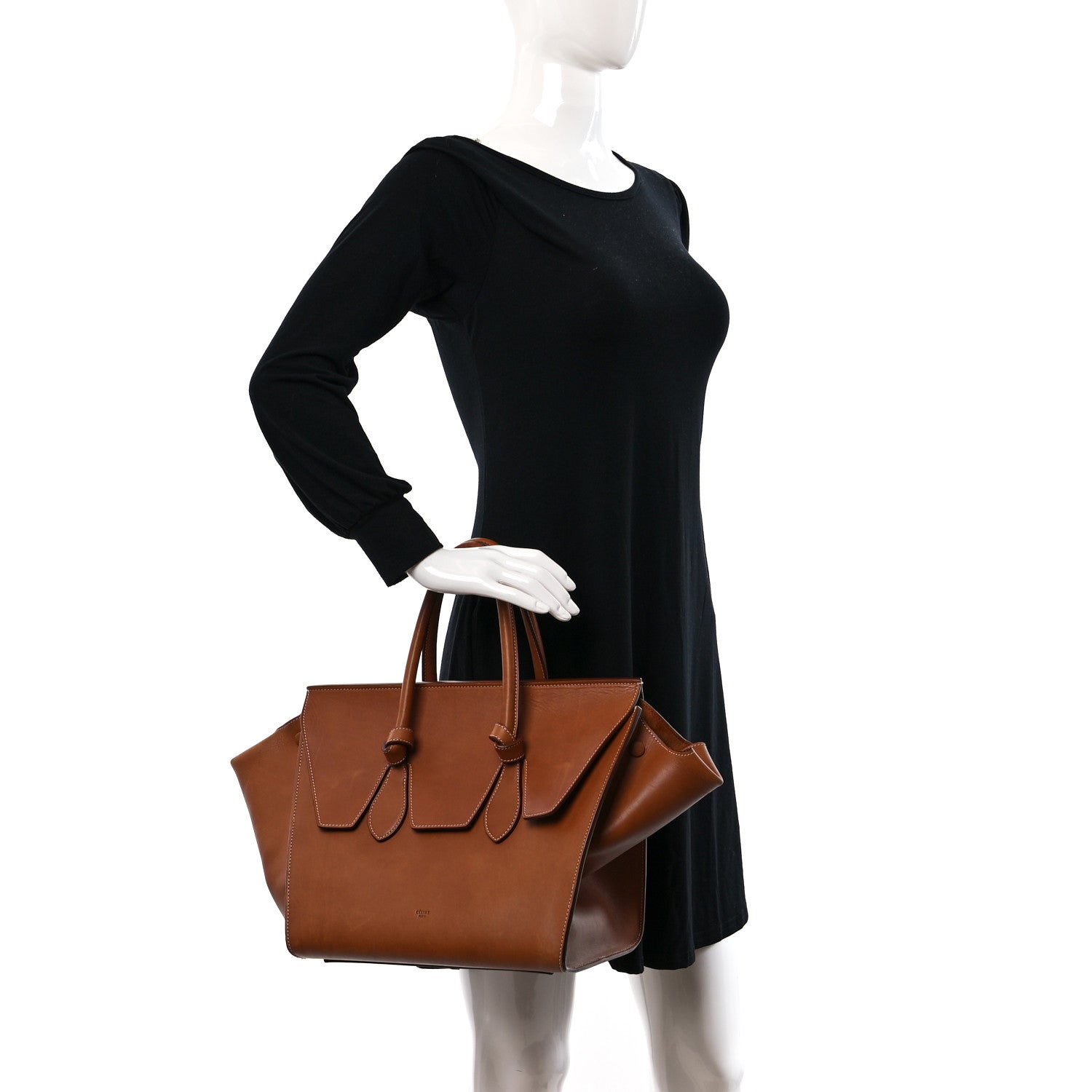 Celine Natural Calfskin Small Tie Knot Tote Tan 2 of 10