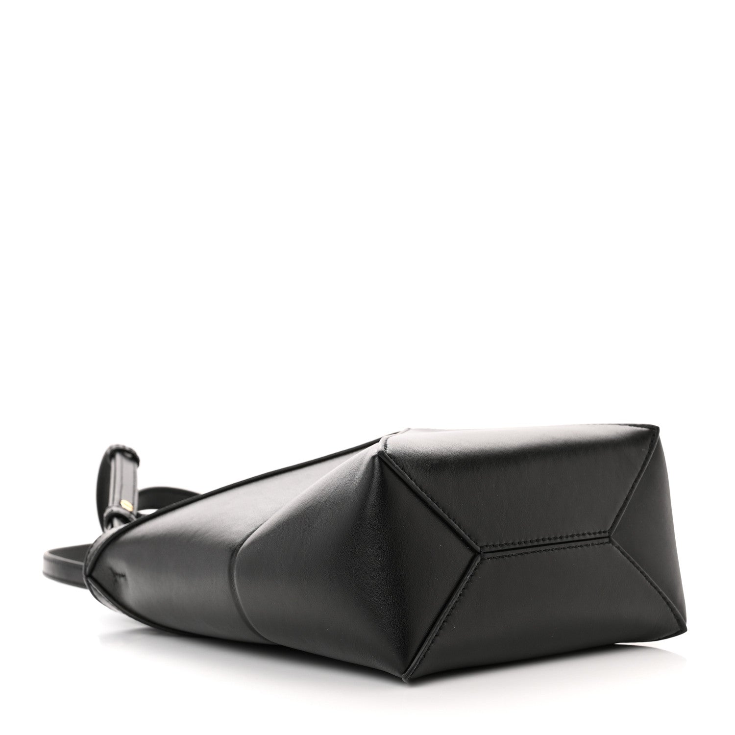 Loewe Shiny Calfskin Mini Puzzle Fold Tote Black 4 of 10