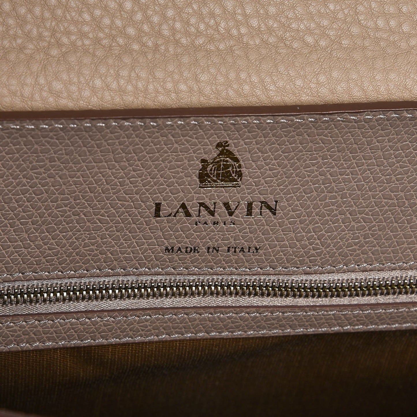 Croc Calfskin Embossed New Partition Shoulder Bag Taupe