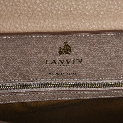 Lanvin Croc Calfskin Embossed New Partition Shoulder Bag Taupe 6 of 7