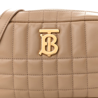 Burberry Lambskin Quilted Mini Lola Camera Bag Oat Beige 8 of 11