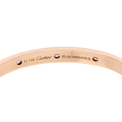 Cartier 18K Pink Gold Sapphire Garnet Amethyst LOVE Bracelet 17 5 of 8