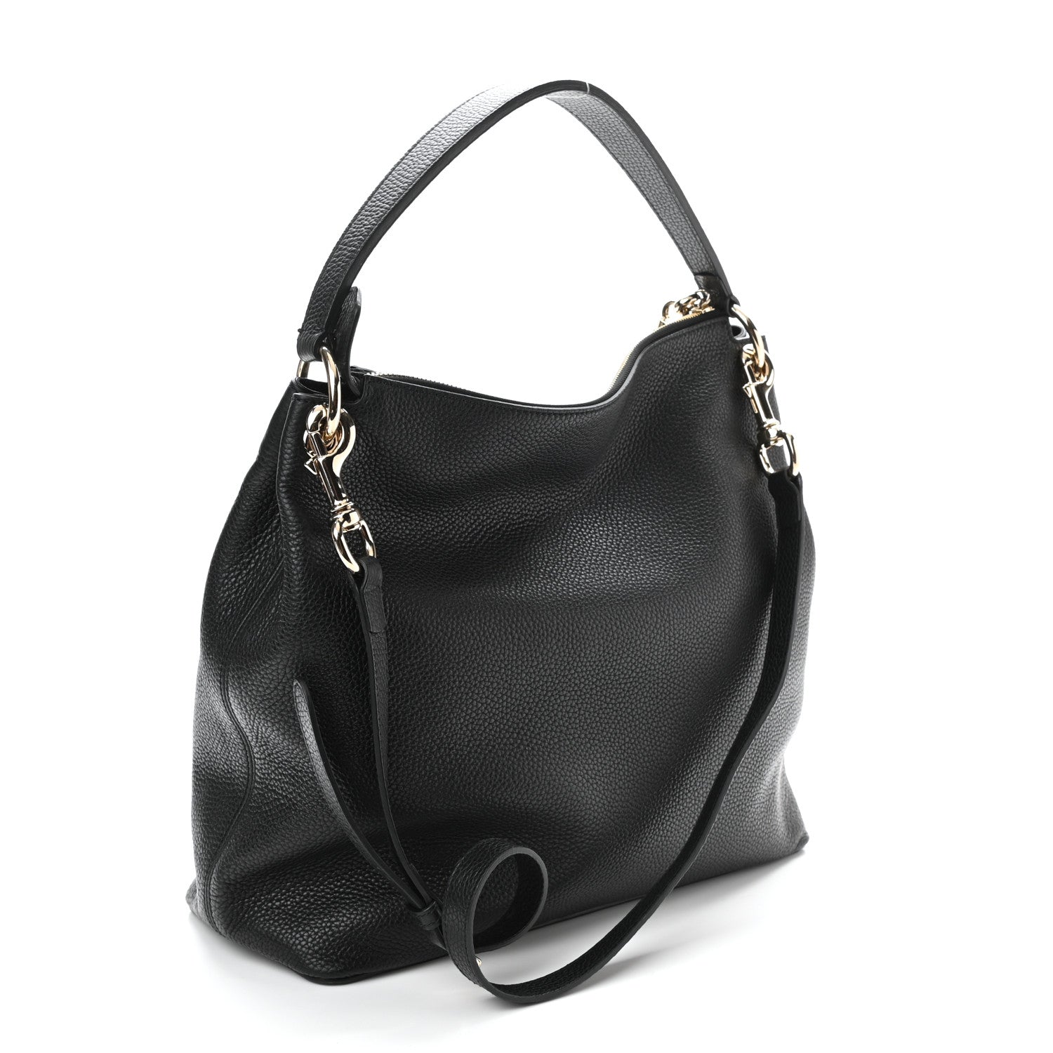 Gucci Pebbled Calfskin Large Soho Hobo Black 3 of 10