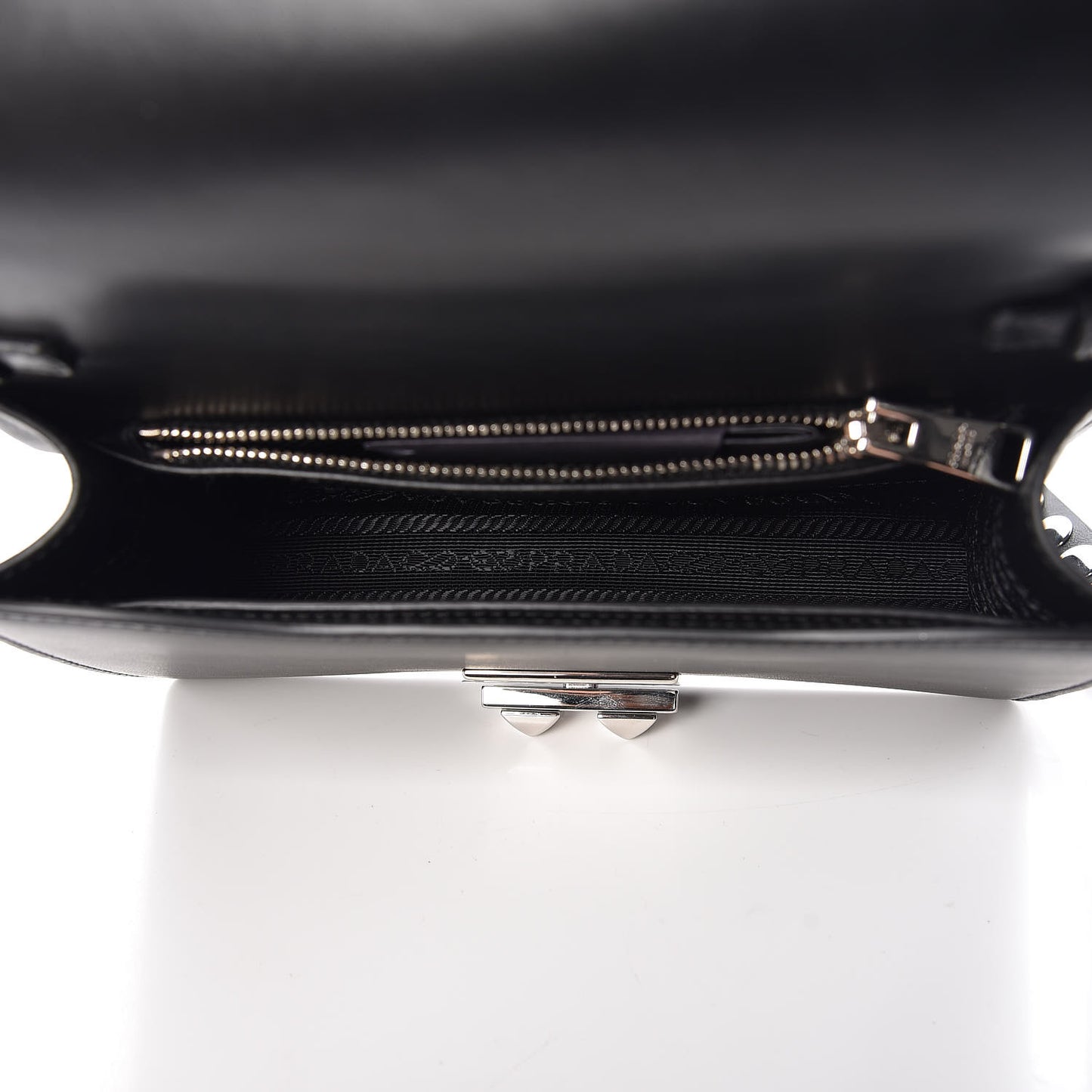 City Calfskin Saffiano Racing Logo Elektra Shoulder Bag Fuxia Black