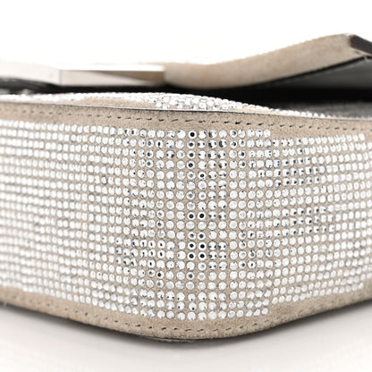 Fendi Crystal Vitello Laminato FF Mini Baguette Crystal Argento 10 of 12