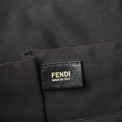 Fendi Pebbled Calfskin Small Chameleon Tote Black 7 of 11