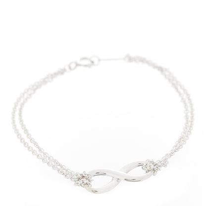 Tiffany Sterling Silver Infinity Double Chain Bracelet 1 of 5