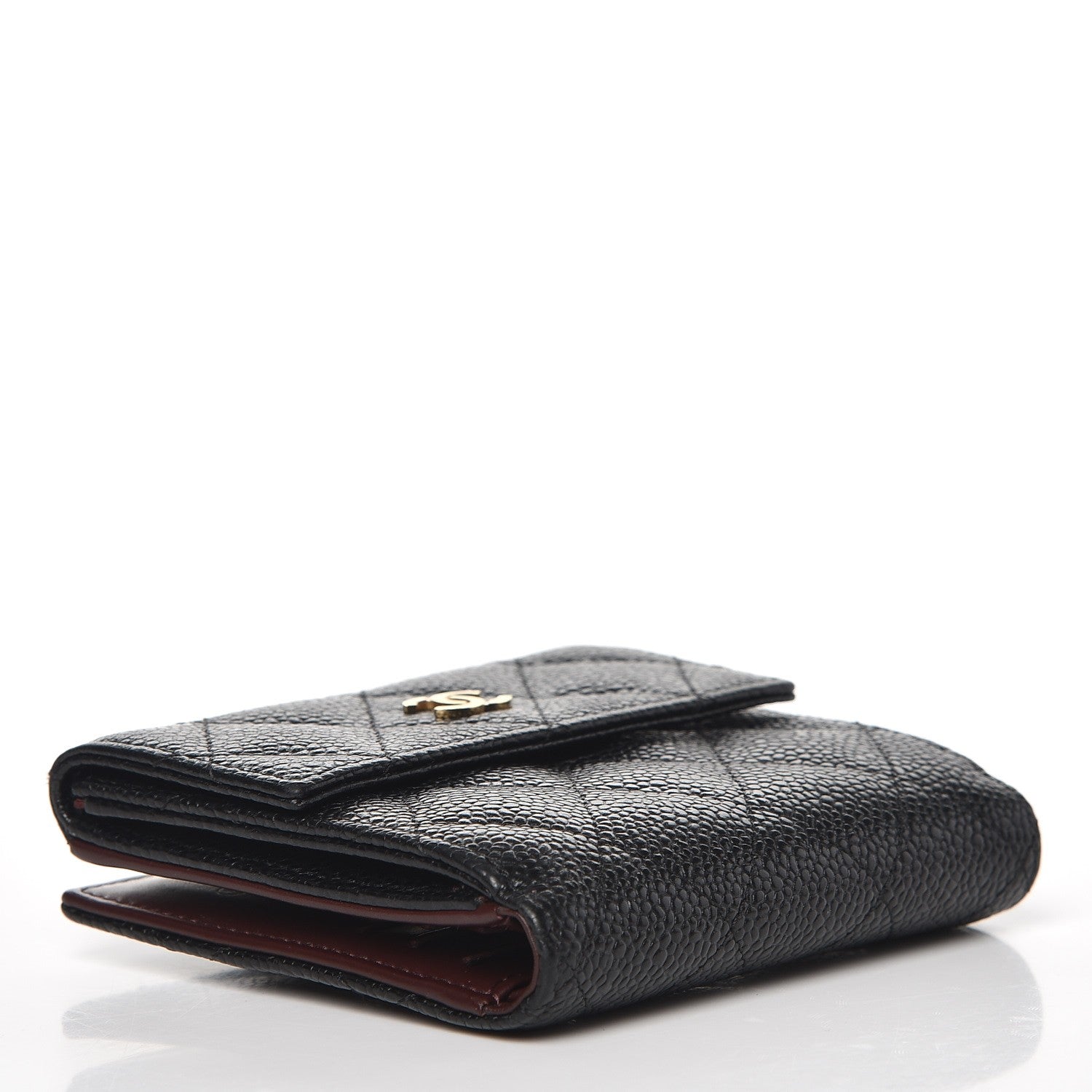 Chanel Caviar Quilted Compact French Flap Wallet Black 4 of 8