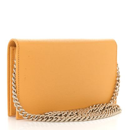 Gucci Textured Calfskin Medium Betty Chain Wallet Yellow 3 of 13