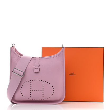 Hermes Taurillon Clemence Evelyne III PM Mauve Sylvestre 11 of 11