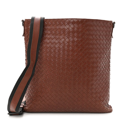 Bottega Veneta Nappa Intrecciato VN Crossbody Messenger Bag Rust 1 of 11