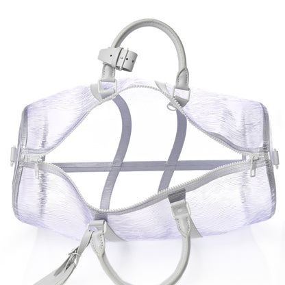 Louis Vuitton PVC Epi Embossed Wavy Keepall Bandouliere 50 White 4 of 9